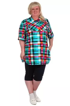 Жен. туника арт. 16-0350 Зеленый р. 60