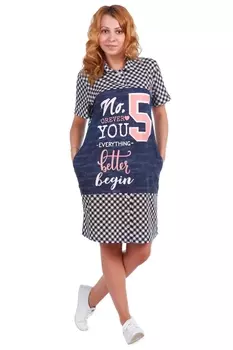 Жен. туника арт. 16-0398 Темно-синий р. 58