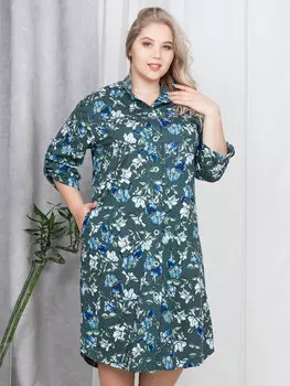 Жен. туника арт. 16-0731 Оливковый р. 60