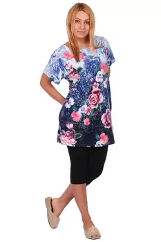 Жен. туника арт. 17-0047 Синий р. 56
