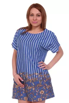 Жен. туника арт. 17-0118 Синий р. 56