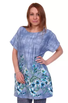 Жен. туника арт. 17-0119 Голубой р. 48