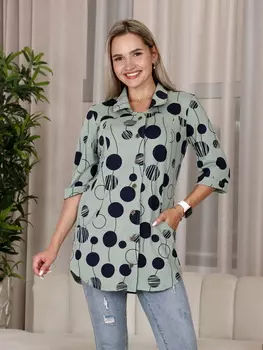 Жен. туника арт. 17-0379 Оливковый р. 70