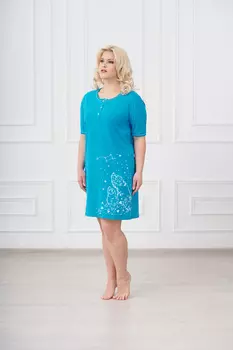 Жен. туника арт. 19-0081 Бирюзовый р. 62