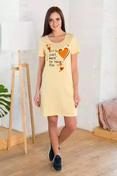 Жен. туника "арт. 19-0223 Желтый" р. 52