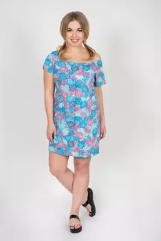 Жен. туника "арт. 19-0271 Голубой" р. 44