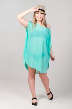 Жен. туника арт. 19-0281 Аквамарин р. 42-46