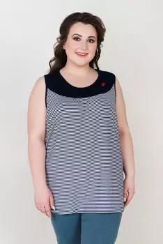 Жен. туника "арт. 19-0299 Темно-синий" р. 46