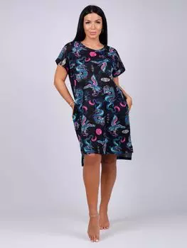 Жен. туника "Блеск" Черный р. 50