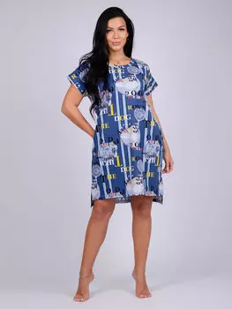 Жен. туника "Блеск" Синий р. 52