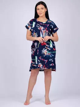 Жен. туника "Блеск" Темно-синий р. 50