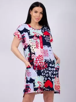 Жен. туника "Блеск" Темно-синий р. 52