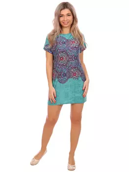 Жен. туника "Джинни Бирюзовый" р. 64