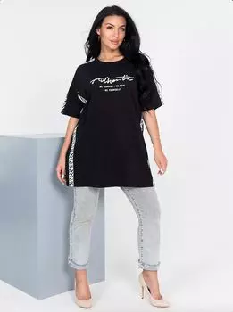 Жен. туника "Фрида" Черный р. 50