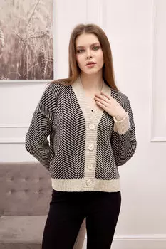 Жен. жакет "Елка" Бежевый р. 44-48