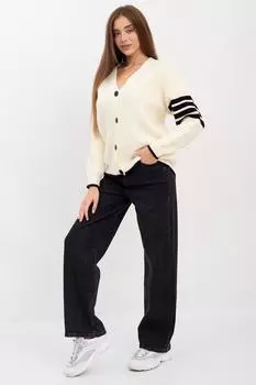 Жен. жакет "Полоса Молочный" р. 48-54