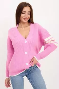 Жен. жакет "Полоса" Розовый р. 48-54