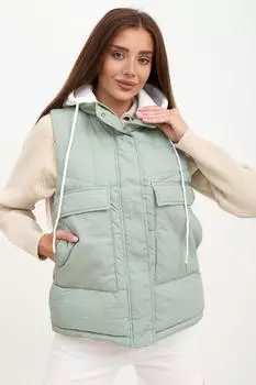 Жен. жилет "Модный" Зеленый р. 48
