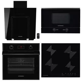 Комплекты Kuppersberg эл.дух. HFZ 690 B/ инд.пан. ICS 608/ вытяж. F 660/ встр.мик. HMW 393 B