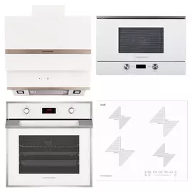 Комплекты Kuppersberg эл.дух. HFZ 690 W/ инд.пан. ICS 604 W/ вытяж. F 630 W/ встр.мик. HMW 393 W