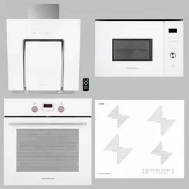 Комплекты Kuppersberg эл.дух. HH 668 W/ инд.пан. ICS 604 W/ вытяж. F 660 W/ встр.мик. HMW 650 WH