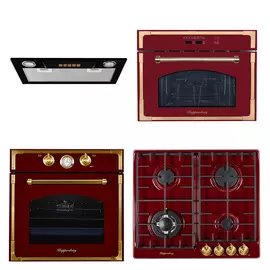 Комплекты Kuppersberg эл.дух. RC 699 BOR BRONZE/газ.пан. FV6TGRZ BOR BRONZE/ вытяж. INLINEA 52 B/ встр.мик. RMW 969 BOR