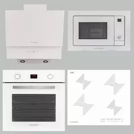 Комплекты Kuppersberg эл.дух. SB 691 W/инд.пан. ICS 604 W/ вытяж. F 612 W/ встр.мик. HMW 655 W