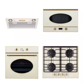 Комплекты Kuppersberg эл.дух. SR 663 C (BRONZ)/газ.пан. FQ 601 C/ вытяж. INLINEA 52 С/ встр.мик. RMW 393 C BRONZE