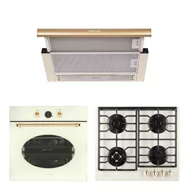 Комплекты Kuppersberg эл.дух. SR 669 C BRONZE/газ.пан. FQ 602 C/ вытяж. SLIMLUX II 60 BRONZE