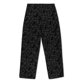 Брюки RIPNDIP Fuckin Fuck Quilted Wide Leg Pants Black