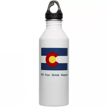 Бутылка для воды MIZU Mizu M8 A/S Colorado Flag Glossy White