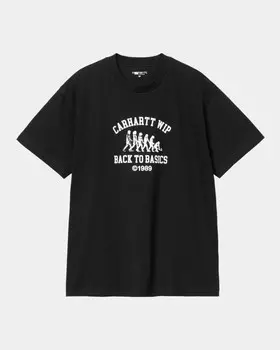 Футболка CARHARTT WIP S/S Basics T-Shirt FW25 Black / White