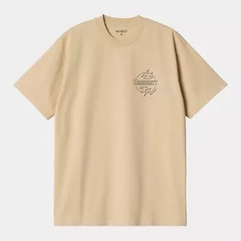 Футболка CARHARTT WIP S/S Blaze T-Shirt SS24 Cornsilk / Air Force Blue