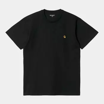 Футболка CARHARTT WIP S/S Chase T-Shirt SS24 Black / Gold