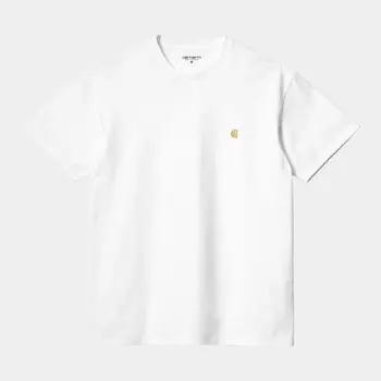 Футболка CARHARTT WIP S/S Chase T-Shirt SS24 White / Gold