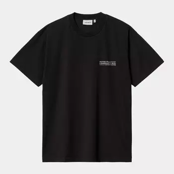 Футболка CARHARTT WIP S/S Stamp T-Shirt SS24 Black / White (Stone Washed)