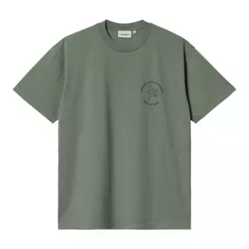 Футболка CARHARTT WIP S/S Stamp T-Shirt SS24 Duck Green / Black (Stone Washed)