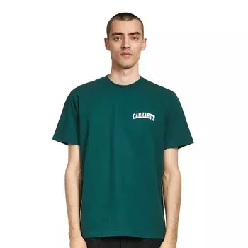 Футболка CARHARTT WIP S/S University Script T-Shirt Hedge / White 2022