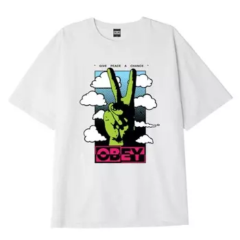 Футболка OBEY Give Peace A Chance White 2020