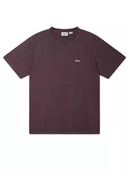 Футболка OBEY Lowercase Pigment Tee Ss SS24 Pigment Plum Perfect