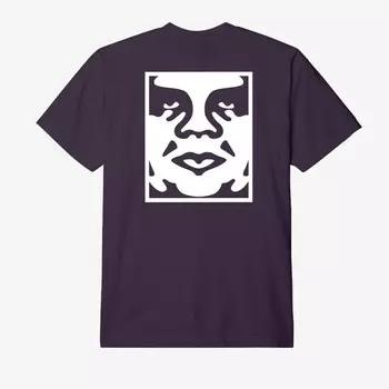 Футболка OBEY Obey Bold Icon Heavyweight Tee Plum Perfect