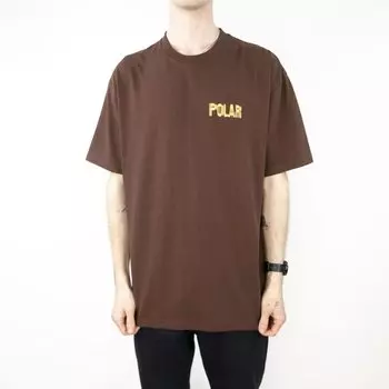Футболка POLAR SKATE Co. Earthquake Logo Tee Brown 2022