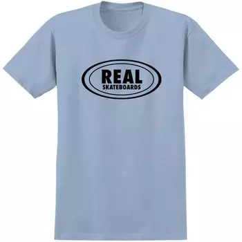 Футболка REAL SKATEBOARDS Rl S/S Ovl Outlne Pwdr Blue/Black