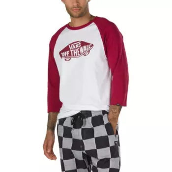 Футболка VANS 3/4 Mn Otw Raglan White/Rhumba Red