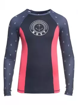 Гидрофуфайка для девочек-подростков ROXY Tropiroxy Ls O G Dress Blues Watercolor Anchor