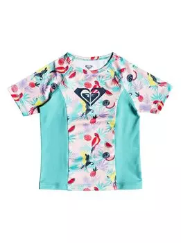 Гидрофутболка для девочек ROXY Simply Roxy Ss K Tropical Peach Parrots Island