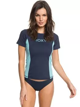 Гидрофутболка женская ROXY Onmyboard Ss Co J Dress Blues