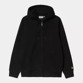 Худи CARHARTT WIP Hooded Chase Jacket FW25 Black / Gold