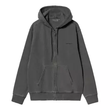 Худи CARHARTT WIP Hooded Duster Script Jacket SS24 Black (Garment Dyed)
