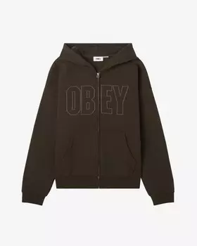 Худи на молнии OBEY Digable Extra Heavy Zip Hood FW25 Rosin